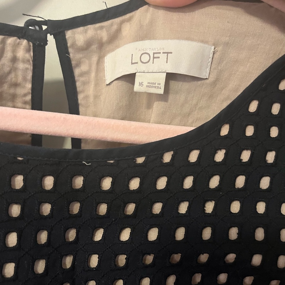 Loft Grid Eyelet A-Line Dress - Picture 3 of 3